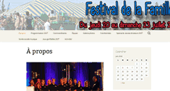 Desktop Screenshot of festivaldelafamille.com